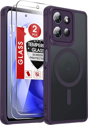 Vista 154 de LeYi Funda para teléfono Samsung-S23: protector de pantalla e imán MagSafe Púrpura