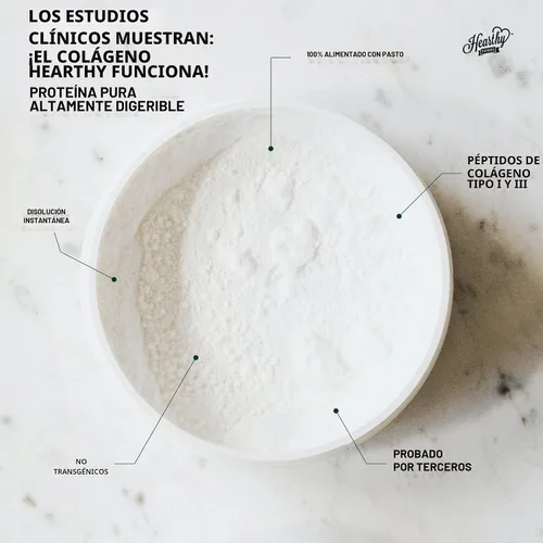 Vista 5 de HEARTHY FOODS Colágeno en Polvo - 18g de Proteína - Péptidos de Colágeno Halal Puro de Ganado Alimentado con Pasto Orgánico Polvo Hidrolizado Tipo