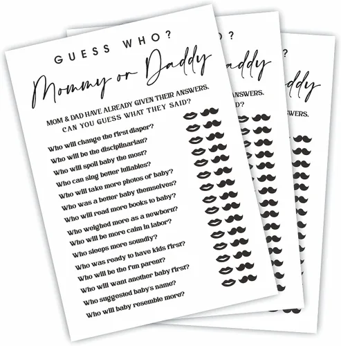 Vista 10 de Tarjetas de juego del alfabeto – Actividad de baby shower y recuerdos de fiesta (paquete de 30) – 5 x 7 pulgadas, estilo minimalista de doble cara