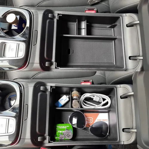 Vista 3 de Organizador de Consola Central TACOBRO Compatible con Hyundai 2022-2024 Tucson Plug-in Hybrid/Hybrid todos los acabados y Tucson Gas Limited y Santa