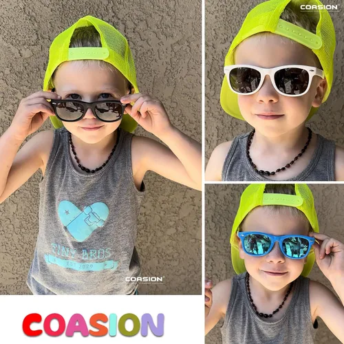 Vista 26 de Lentes de sol polarizados de goma elastómero termoplástico (TPEE) flexible, para niñas y niños de 3 a 9 años