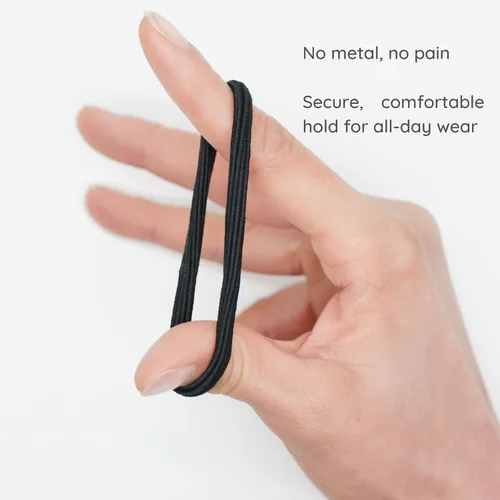 Vista 4 de Lazos para el cabello, 24 unidades, 0.197 pulgadas para cabello mediano, cómodos accesorios de algodón elástico para el cabello para mujeres, agarre