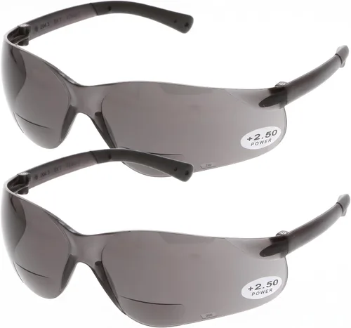 Vista 7 de BKH10 Anteojos de seguridad de policarbonato, 1.0 Diopter, transparente, con antiderrape Lente Transparente