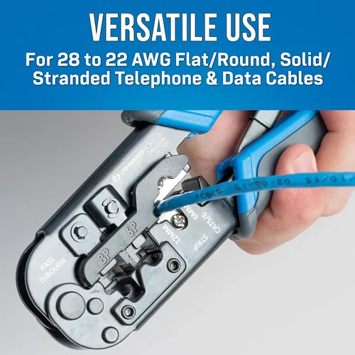 Vista 4 de Jonard Tools UC-4569 Herramienta modular de corte, tira y prensado todo en uno 6 en 1 para video, telecomunicaciones, comunicación de datos y más