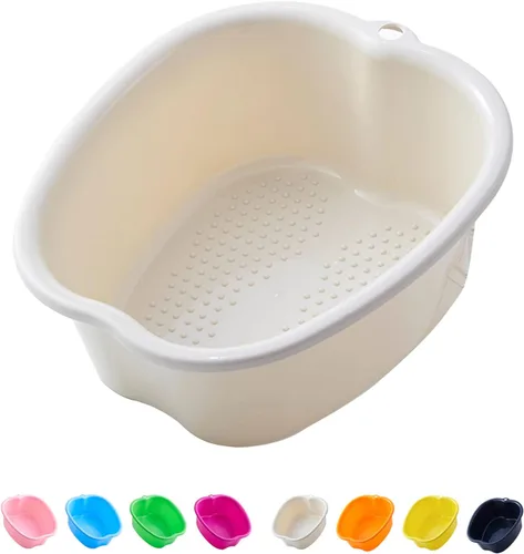 Vista 11 de AXLOFO® Cuenca de baño para remojar pies, bañera grande de plástico para remojar pies, cubo de baño para masajes de pies, ideal para quitar la piel
