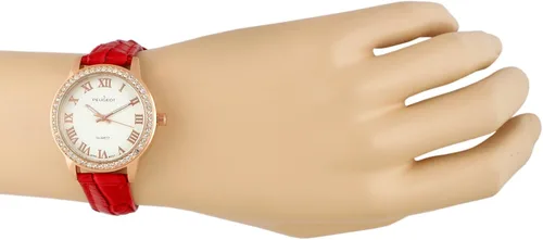 Vista 6 de Peugeot Reloj de vestir de piel con números romanos de metal para mujer
