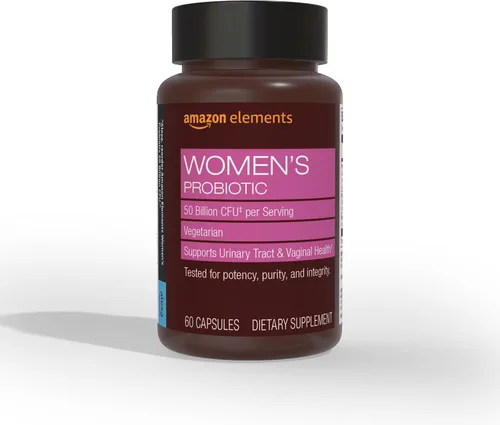 Vista 5 de Amazon Elements - Probiótico para mujeres, 50 mil millones de UFC, mezcla de 7 cepas, apoya la salud urinaria y vaginal, 30 cápsulas