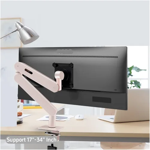 Vista 2 de Monitor Arm Desk Stand 17" - 34" Weight Up to 19.8 lbs (9 kg) Screen Adjustable 360° Rotation(Black)