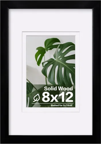 Vista 110 de Egofine - Portarretratos de 4 x 6 pulgadas, de madera maciza con plexiglás, para fotos de 3.5 x 5 con paspartú o de 4 x 6 sin paspartú, para colocar