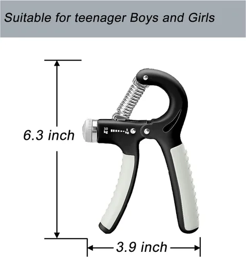 Vista 2 de Fortalecedor de agarre de mano 2 paquetes para niños, niñas, adolescentes, entrenador de fuerza con contador numérico, fortalecedor de antebrazo