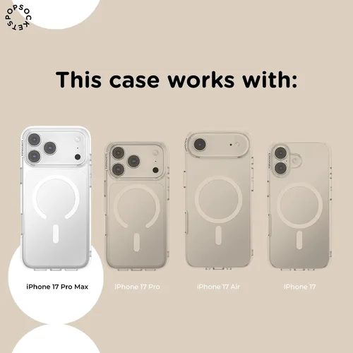 Vista 9 de PopSockets Funda para iPhone 17 Pro Max con MagSafe, color borgoña