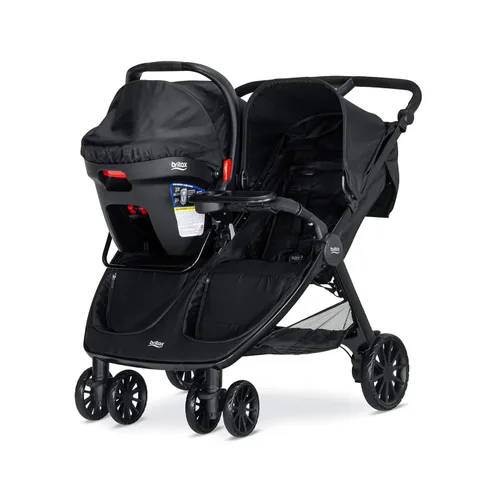 Vista 2 de [Usado] Britax B-Lively - Adaptador de asiento de coche para cochecito doble y kit de bandeja para niños