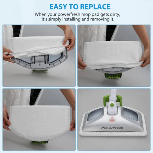 Vista 5 de Extolife Paquete de 6 Almohadillas de Repuesto para Trapeador de Vapor para Bissell Powerfresh Steam Mop 1940 1806 1544 2075 2685A 2181 2814 Series