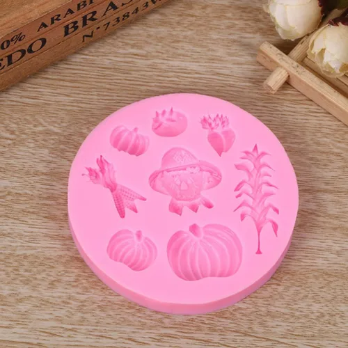 Vista 5 de Molde de pastel Molde de calabaza de silicona para panadería Cocina Tienda de postres