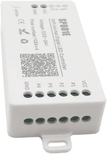 Vista 4 de SP801E WiFi Art-Net Magic LED Controlador LED Matriz Panel Módulo WS2812B WS2811 Tira de luz Control inalámbrico iOS Android DC5-24V
