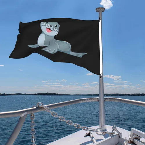 Vista 9 de Cute Sea Lion Flag 4x6 Ft Double Sided Flag Durable Outdoor Flags Patio Banners Indoor Decorative Flag Funny Flags 4by6 Flags