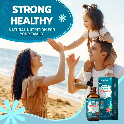 Vista 7 de Algas liposomales Omega 3, vegano EPA DHA para niños y mujeres, 2 onzas