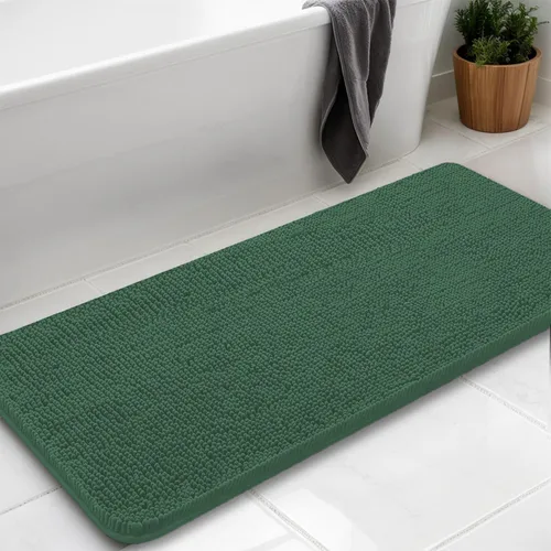 Vista 9 de Alfombras de baño en forma de U, alfombras de baño de felpilla súper absorbentes y respaldo antideslizante de PVC fuerte para inodoros, lavables a