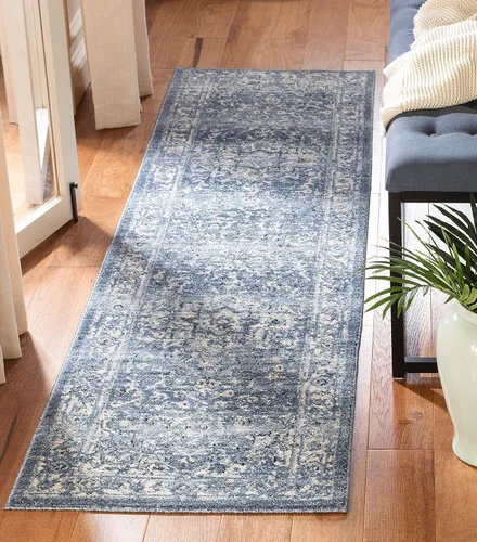 Vista 10 de SAFAVIEH - Alfombra decorativa de la colección Charleston, 2 pies x 4 pies, marfil y azul marino, diseño tradicional, ideal para áreas de alto