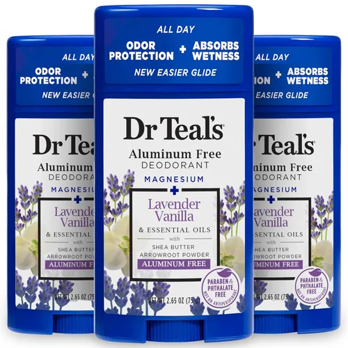 Vista 11 de Dr Teal's Desodorante sin aluminio, aceite de coco con aceites esenciales, 2.65 onzas (paquete de 3)