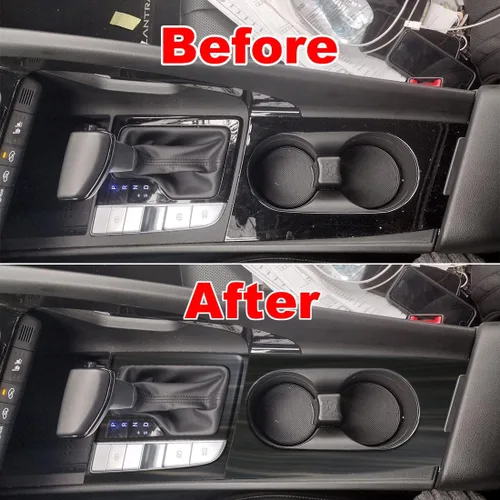 Vista 5 de ruihe Perilla de palanca de cambios de automóvil, panel de consola, cubierta de marco compatible con Hyundai Elantra 2021 2022 2023 2024 versión