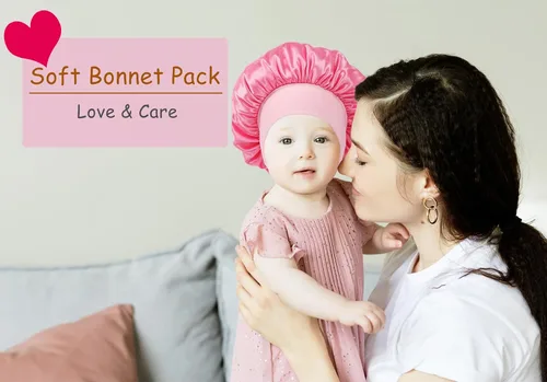 Vista 6 de 3 gorros de bebé para dormir, gorro de dormir para bebés, niñas, niños y niños pequeños