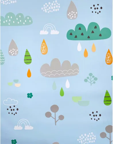 Vista 11 de Revestimiento de estante azul arcoíris nube autoadhesiva para cajón de papel de dibujos animados decoración de pared para dormitorio, cajas