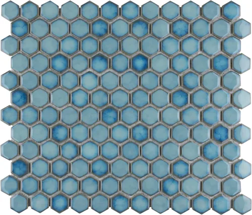 Vista 3 de Merola Tile Hudson - Azulejo de porcelana hexagonal de 1 pulgada (11-7/8 x 13-1/4 pulgadas)