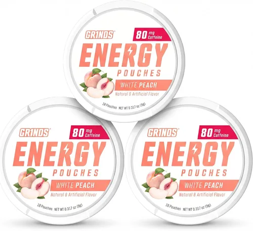Vista 13 de Bolsas de energía Grinds - Bolsas de cafeína natural - Contiene vitaminas B, sin azúcar y 0 calorías - 80 mg de cafeína en cada bolsa - Genciana