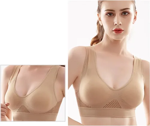 Vista 5 de Sujetadores deportivos de espalda cruzada para mujer, acolchado sin costuras, soporte de alto impacto para yoga, gimnasio, entrenamiento, fitness