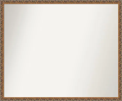 Vista 104 de Amanti Art Espejo de baño de bronce para sobre fregadero, 29 x 19 pulgadas, espejo rectangular de bronce antiguo, marco de madera tradicional