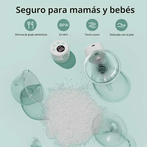 Vista 5 de TSRETE Bomba de pecho doble portátil, bombas de pecho eléctricas manos libres con 2 modos, 9 niveles, pantalla LCD, función de memoria, recargable
