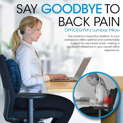 Vista 2 de Almohada ergonómica de apoyo lumbar: solución de espuma viscoelástica para aliviar el dolor de espalda - Eleva la comodidad del asiento - Tu apoyo