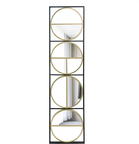 Vista 12 de A&B Home - Espejo rectangular de pared con marco de metal negro, juego de 3 piezas de espejo montado en la pared, decoración de pared del hogar