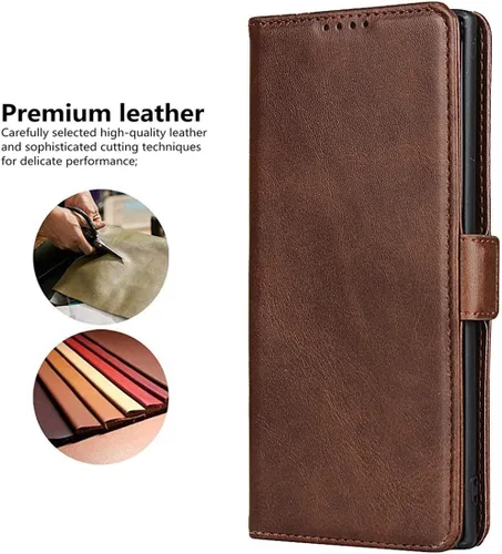Vista 3 de iCoverCase Funda tipo cartera para Samsung Galaxy Note 10 Plus, cuero sintético de alta calidad, ranuras para tarjetas, soporte para tarjetas