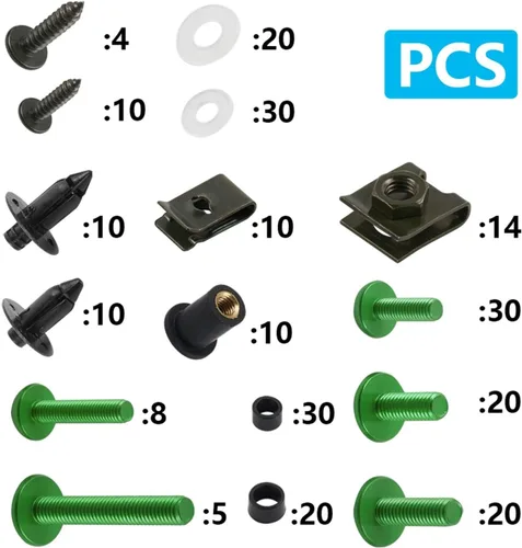 Vista 3 de Complete Fairing Bolts Screw Compatible with Versys 650 Compatible with Ninja 650R 1000 Z750 Z1000 ZZR600 ZX6R ZX7R ZX9R ZX10R ZX12R ZX14R