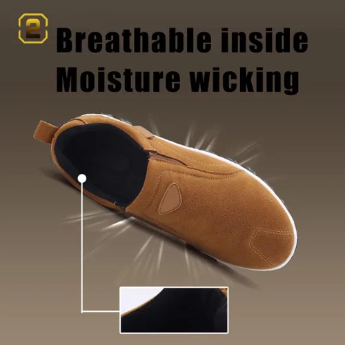 Vista 8 de Buen soporte de arco para hombre transpirables ligeros y antideslizantes zapatos ortopédicos para hombre para actividades al aire libre senderismo
