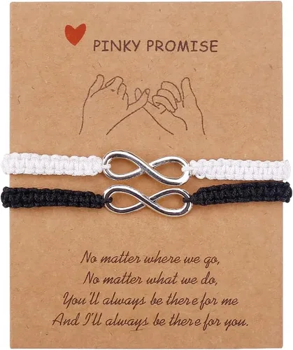 Vista 8 de Pulseras para parejas de mejores amigas, pulseras para 2 personas a juego con Yin Yang para él y ella, joyería para mejor amiga, amistad, relación