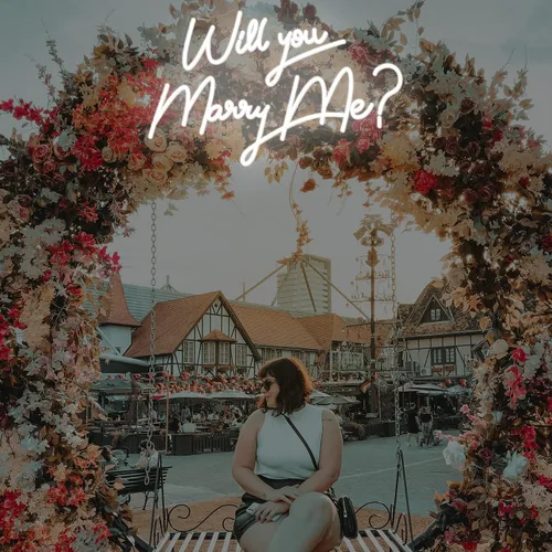 Vista 4 de IbayNawi Letrero de luces LED de neón – Letreros con texto en inglés «Will You Marry Me» para decoración de fiesta de compromiso, propuesta