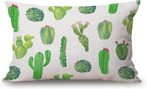 Vista 7 de Solekla Funda de almohada lumbar de flamenco rosa de 12 x 20 pulgadas, decorativa, para dormitorio, sala de estar, piñas y hojas exóticas, funda