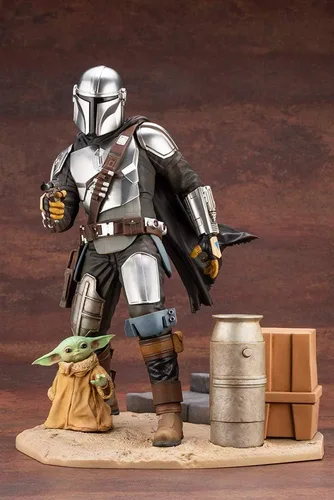 Vista 4 de Kotobukiya The Mandalorian & The Child ArtFX - Estatua de PVC, multicolor