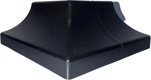Vista 6 de JMSteelLLC - Falda de plástico entrelazada para poste de 2 x 2 pulgadas para poste y 4.5 x 4.5 pulgadas para base. (4 unidades, 2 pares)