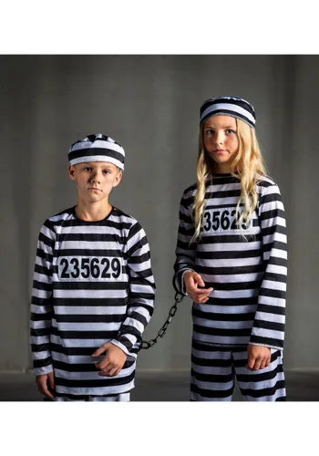 Vista 3 de Disfraz de prisionera para niñas Multicolor