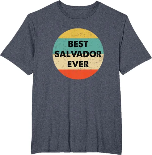 Vista 30 de Camiseta con nombre de Salvador, Negro