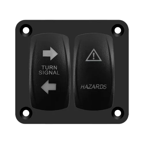 Vista 7 de Interruptor basculante de señal de giro LED ámbar de 7 pines ON-OFF-ON DPDT con cables de puente para motocicleta UTV ATV SXS carrito de golf