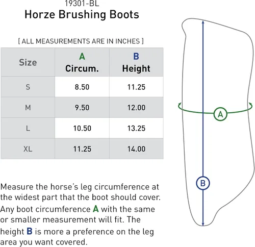 Vista 2 de HORZE Botas de férula de cepillado para caballos (par) - Neopreno duradero, cierre seguro, ligero - Negro - L