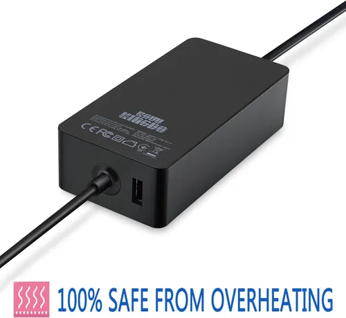 Vista 2 de Surface Book Surface Laptop Charger, 102W 15V 6.33A Fuente de alimentación para Surface Book 2 3, Surface Laptop Studio 1798 1706, Surface Laptop