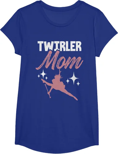 Vista 26 de Twirler Mom Baton Twirl Mother Majorette Twirling Camiseta, Negro, S