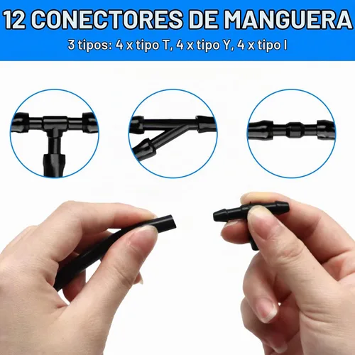 Vista 3 de 13 piezas de manguera de limpiaparabrisas para automóvil de 4M con 12 piezas de conectores de manguera para la mayoría de las mangueras