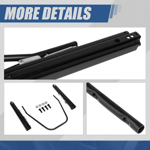 Vista 5 de Auto Dynasty Deslizadores de asiento, universal para asiento delantero de carreras, asiento de carreras, deslizador de doble bloqueo, lado